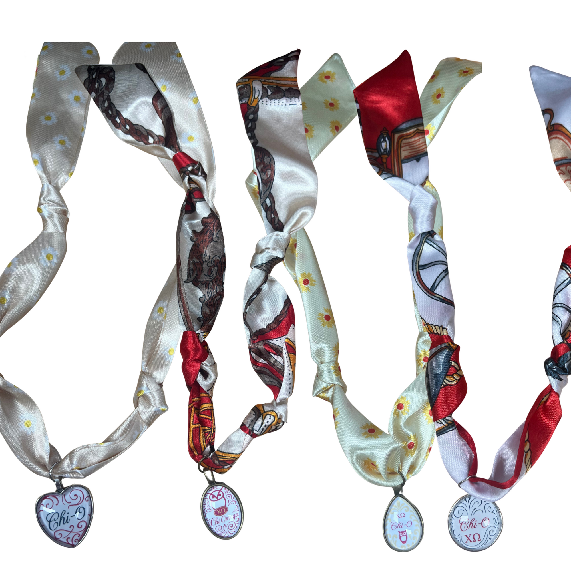 Chi Omega Scarf Necklace
