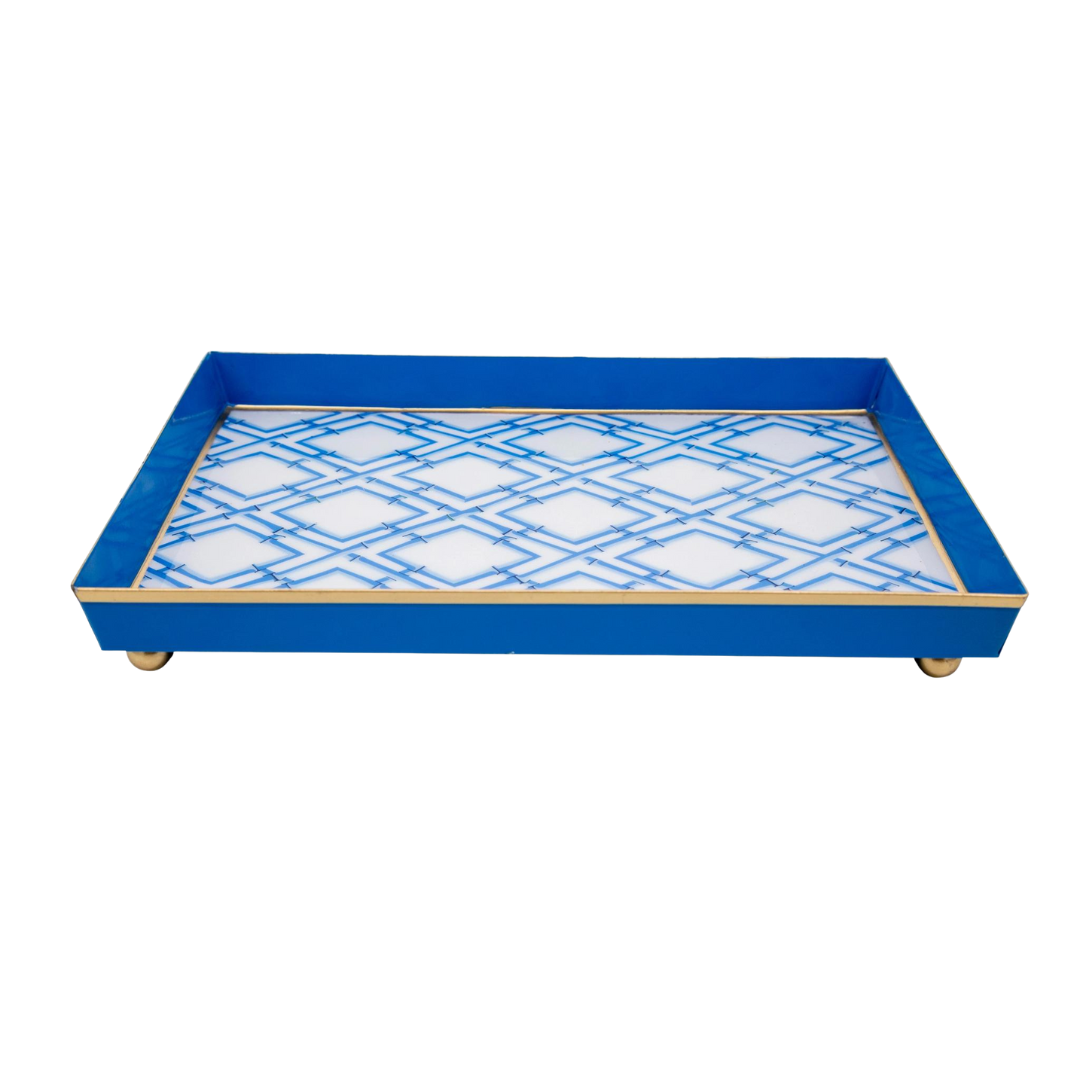 Cane Enameled Oliver Tray