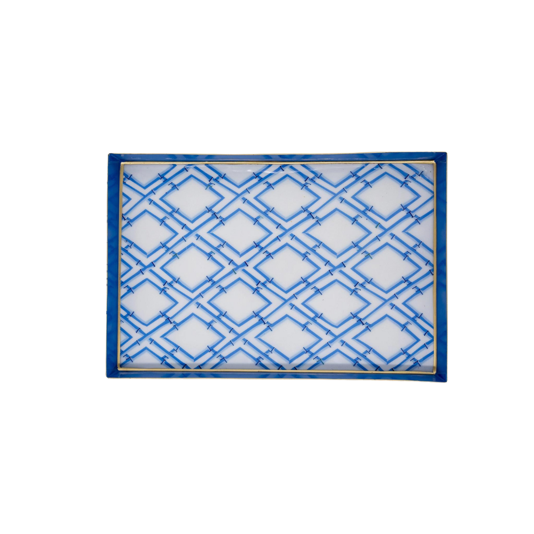 Cane Enameled Oliver Tray