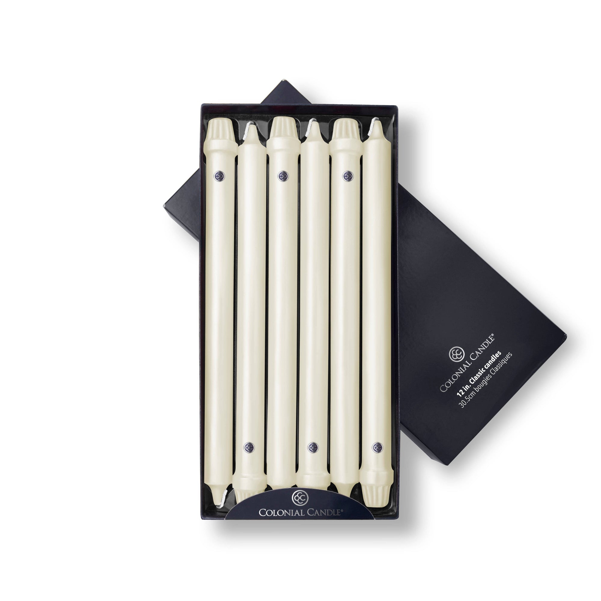 Colonial Candle Classic Taper-Unscented-12in-Ivory