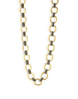 Cleopatra Grande Link Necklace, Gold/Midnight