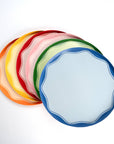 Blue Color Block Dinner Paper Plates