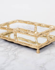 Gold Bamboo Guest Towel Tray