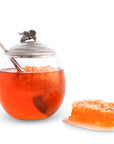Bee Glass Honey Pot with Spoon