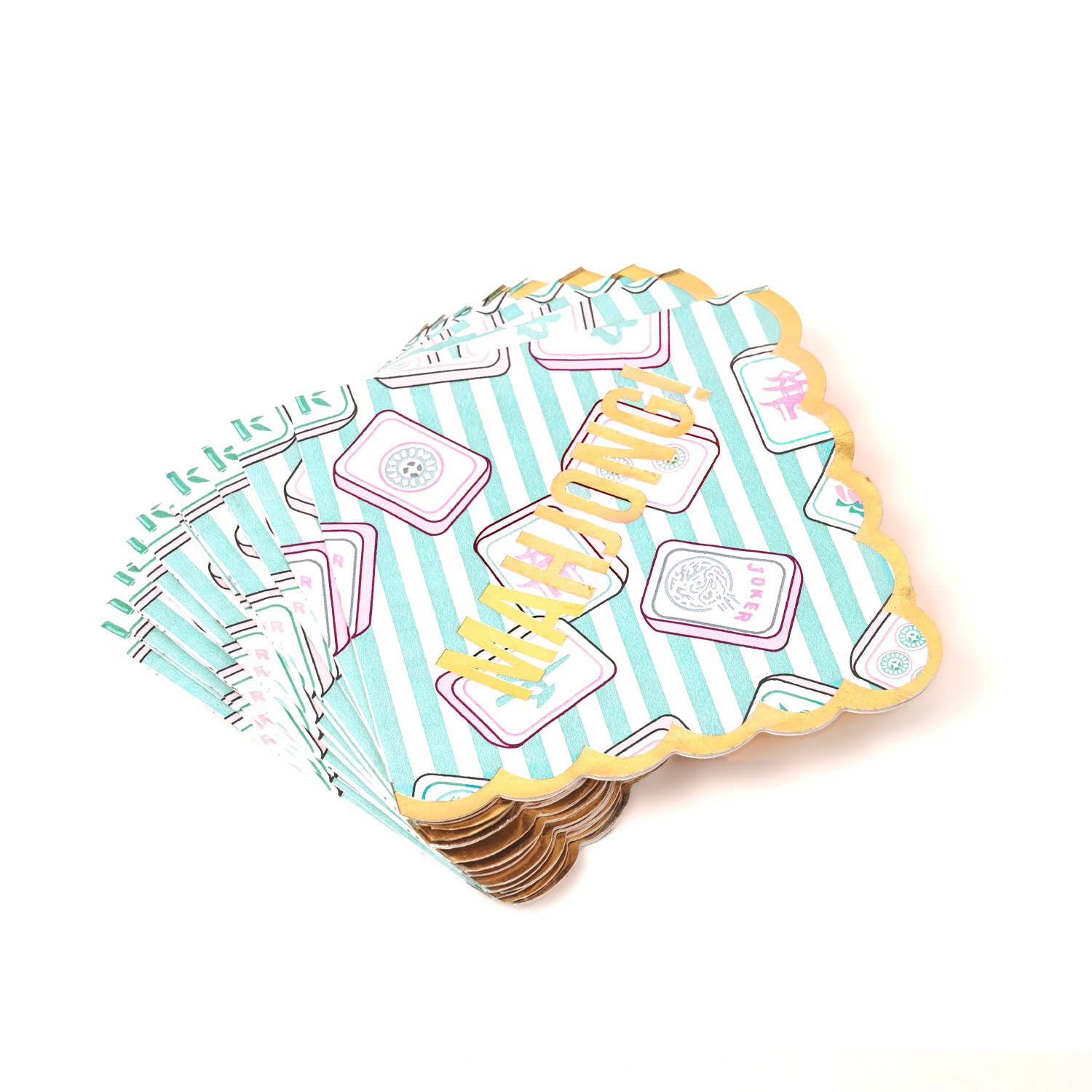 Mahjong Stripe Paper Cocktail Napkins