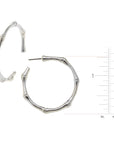 Silver Bamboo Hoop Earrings