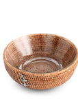 Anchor Hand Woven Wicker Natural Rattan Serving Bowl