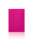 Italian Handmade Leather Passport and Card Holder: Fuchsia