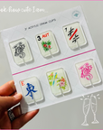 Classic Mahjong Acrylic Drink Cup Hangers