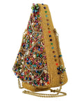 Glittering Joy Colorful Christmas Tree with Gems Handbag