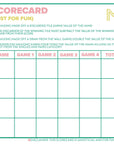 Mahjong Scorecard Notepad with Rules: Light Blue/ Pink