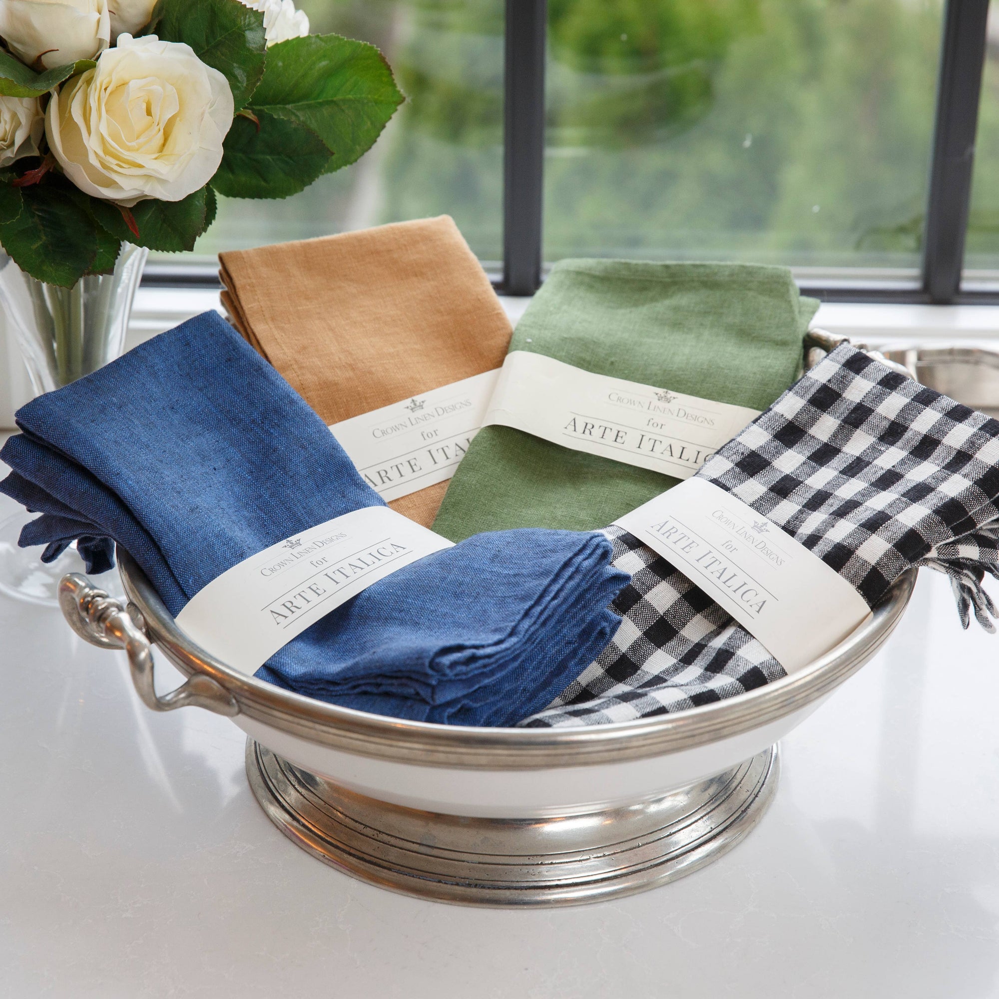 Washed Linen Napkin Set of 4 - New Color: Evergreen