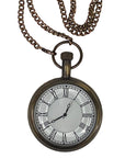 Antiqued Brass Pocket Watch in Vintage Wooden Box