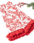 Nutcracker Toile Tassel Kitchen Towel Set