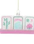 Mahjong Tile Boxed Glass Ornament