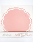 Pink Fancy Scallop Paper Placemats