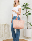 Orange Poppy Quilted Tote Bag