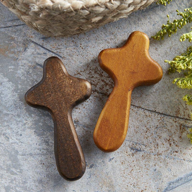 Handheld Cross - Walnut Stain