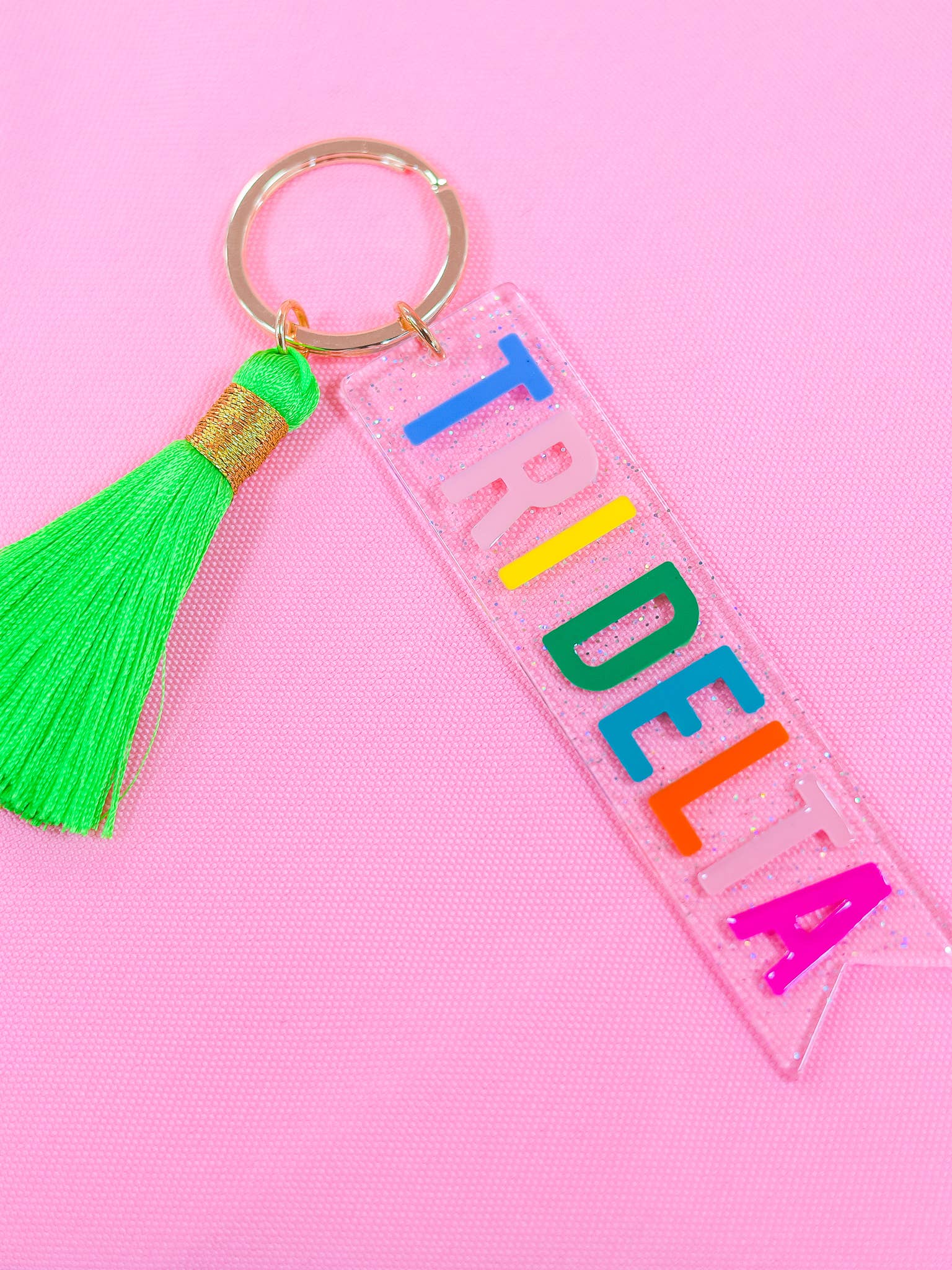 Delta Delta Delta Tassel Key Fob