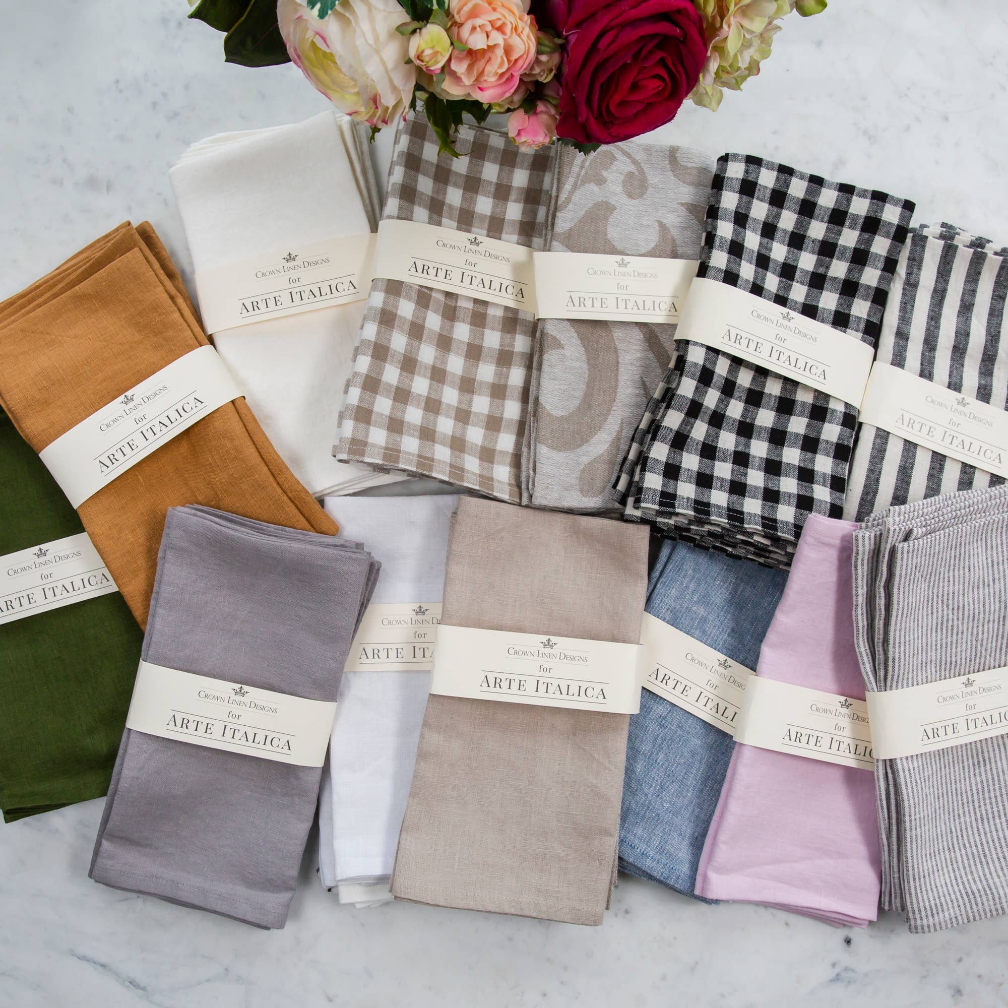 Washed Linen Napkin Set of 4 - New Color: Evergreen
