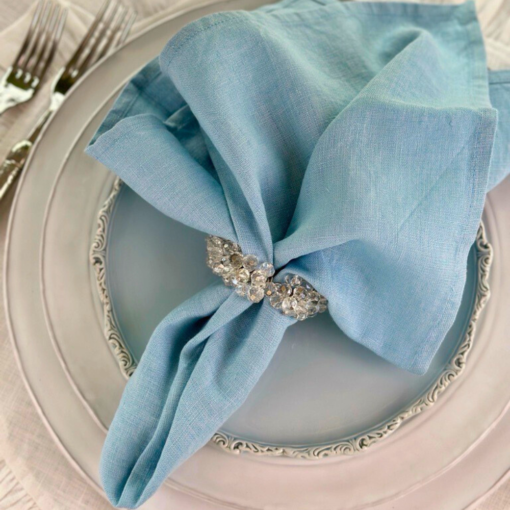 Washed Linen Napkin Set of 4 - New Color: Evergreen