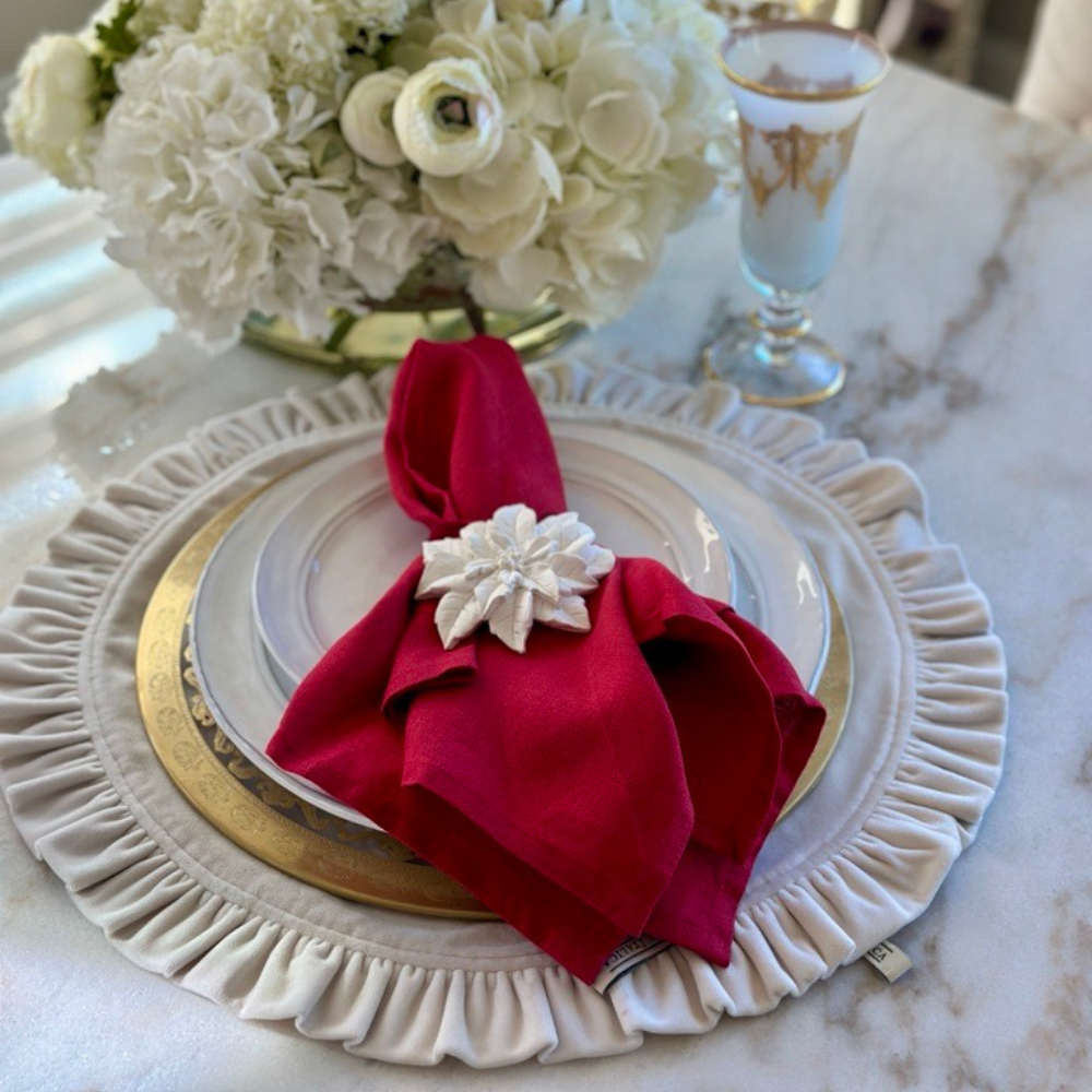 Washed Linen Napkin Set of 4 - New Color: Evergreen