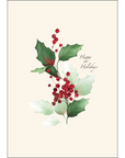 Christmas Holly Assortment Notecards with Matching Envelopes - Set of 8
