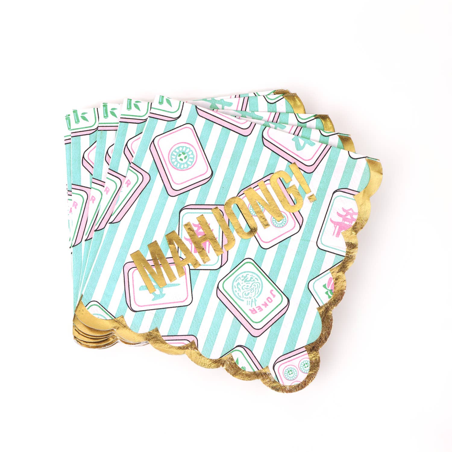 Mahjong Stripe Paper Cocktail Napkins