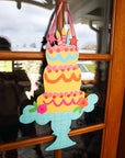 Colorful Tiered Cake Doorhanger