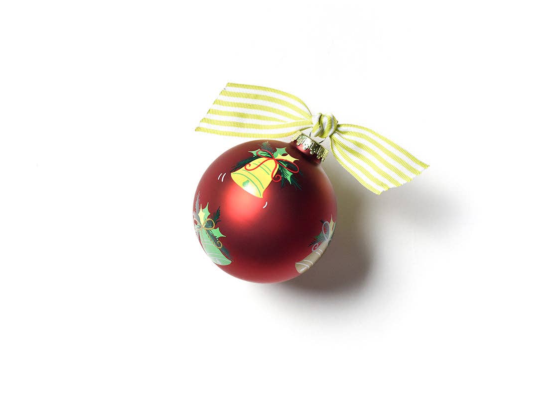 Christmas Bells are Ringing Glass Ornament