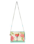 Palm Paradise Beaded Cocktail Crossbody Handbag