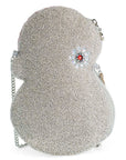 Ice Breaker Beaded Snowman Crossbody Handbag