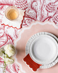 Pink Fancy Scallop Paper Placemats