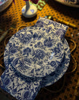 Melamine Chinoiserie Garden Bleu Salad/Dessert Plate 8", Set of 4