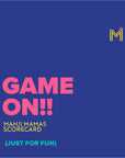 Mahjong Scorecard Notepad with Rules: Light Blue/ Pink