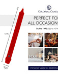 Colonial Red Classic Taper Candles