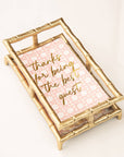 Gold Bamboo Guest Towel Tray