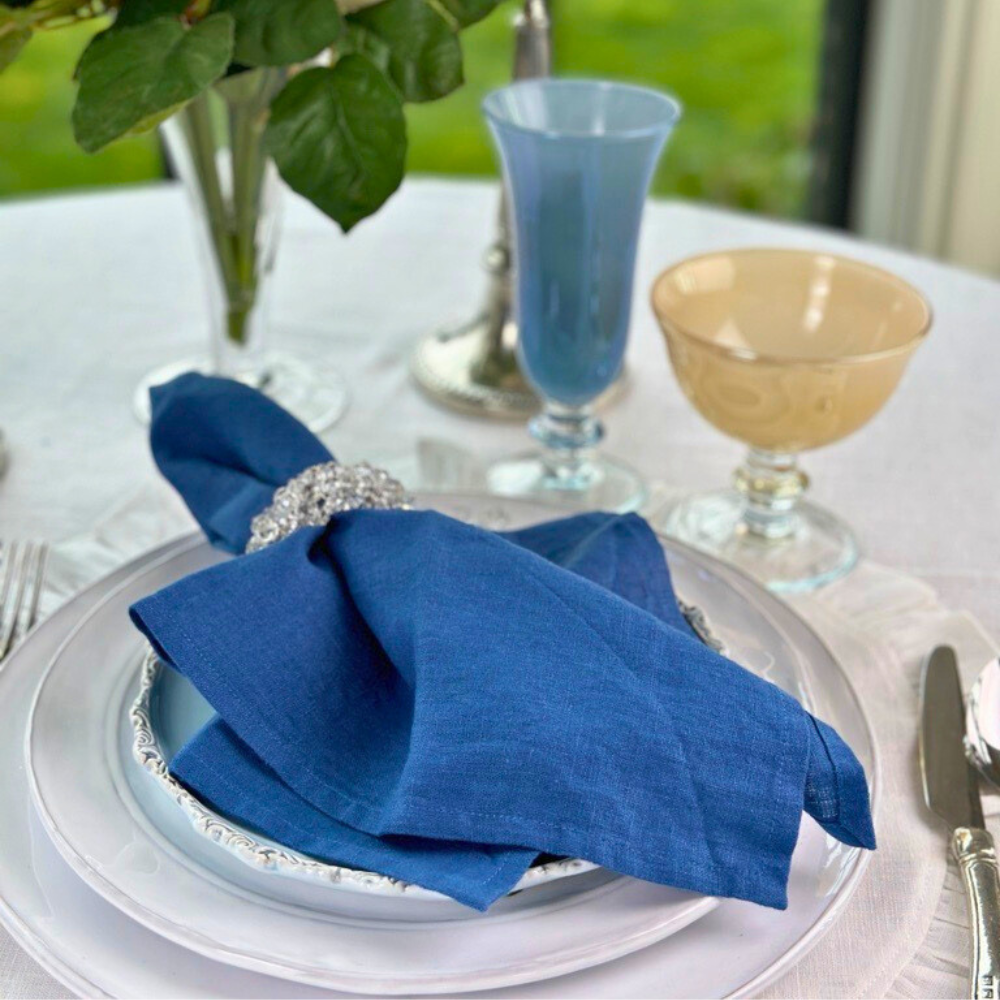 Washed Linen Napkin Set of 4 - New Color: Evergreen