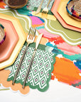 Green Ombre Scallop Beverage Napkins
