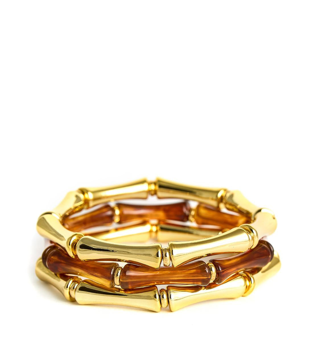 Lucy Bracelet Stack - Tortoise & Gold