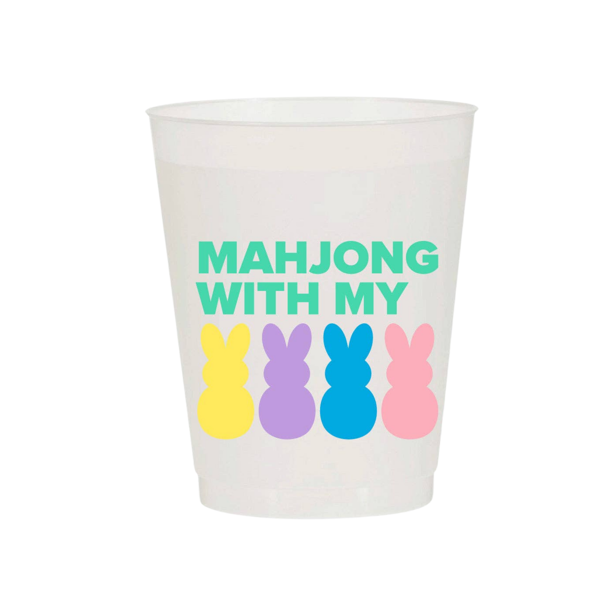 Mahjong with My Peeps Shatterproof Frost Flex Cups