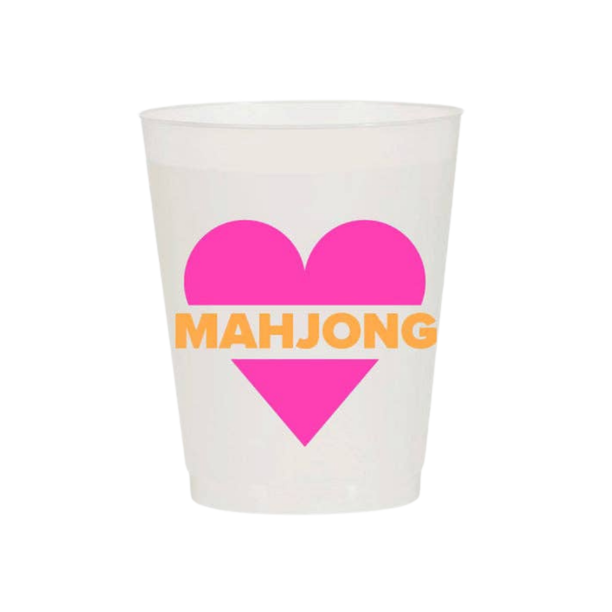 Heart Mahjong Shatterproof Frost Flex Cups