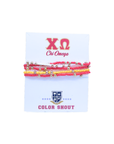 Chi Omega Beaded Stretch Bracelet Set