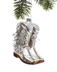 Cowboy Boot Boxed Glass Ornament