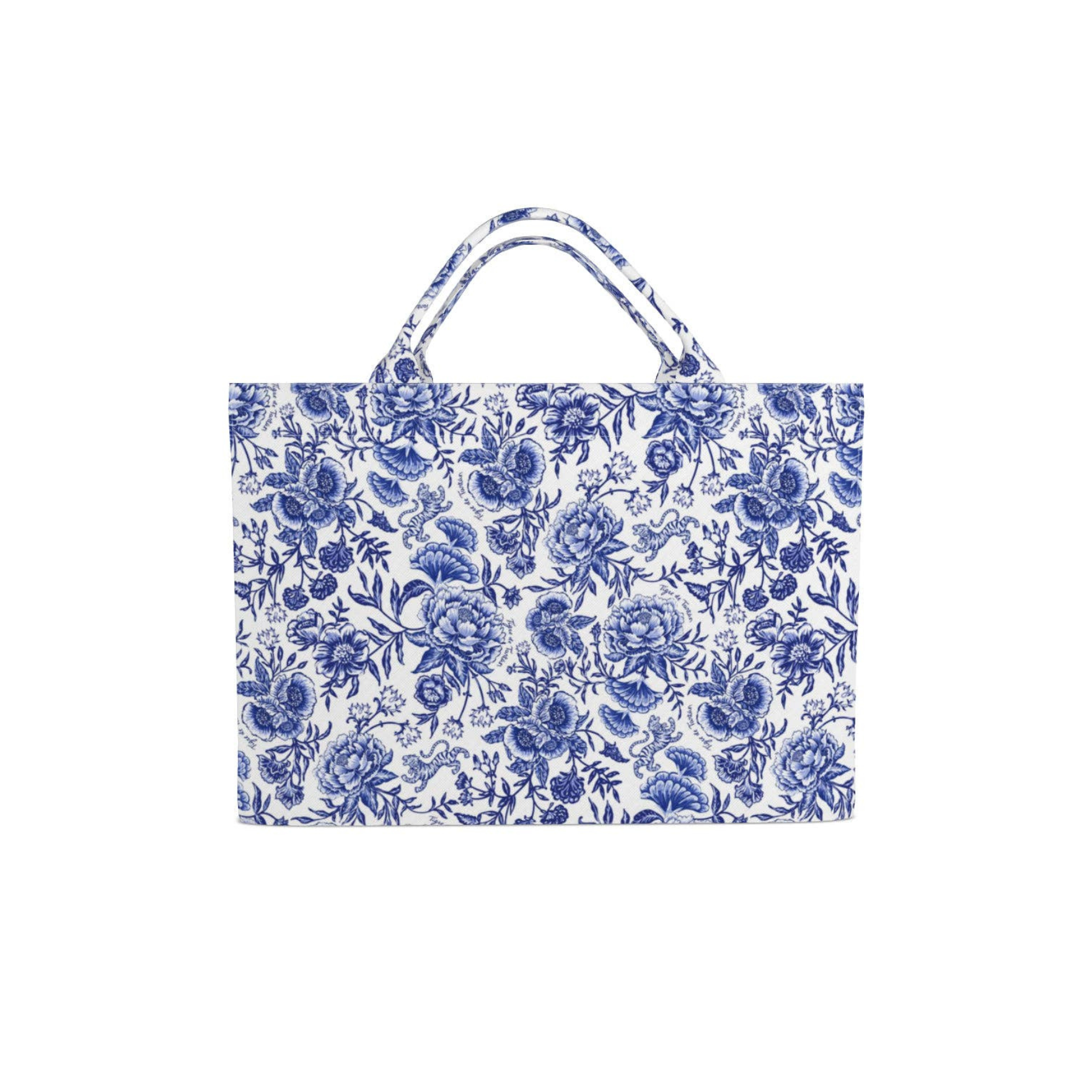Chinoiserie Bleu Jumbo Slouchy Denim Tote