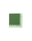 Green Ombre Scallop Beverage Napkins