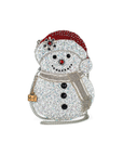 Ice Breaker Beaded Snowman Crossbody Handbag