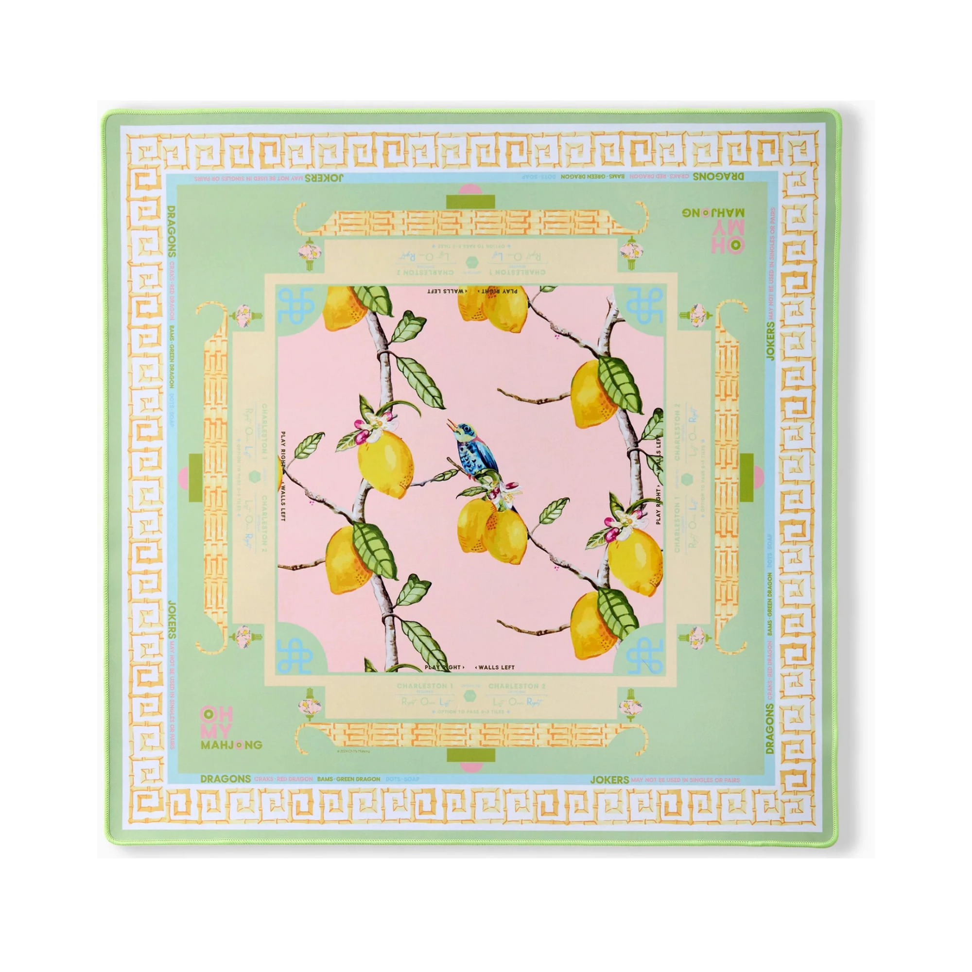 Citrus Songbird Mahjong Mat