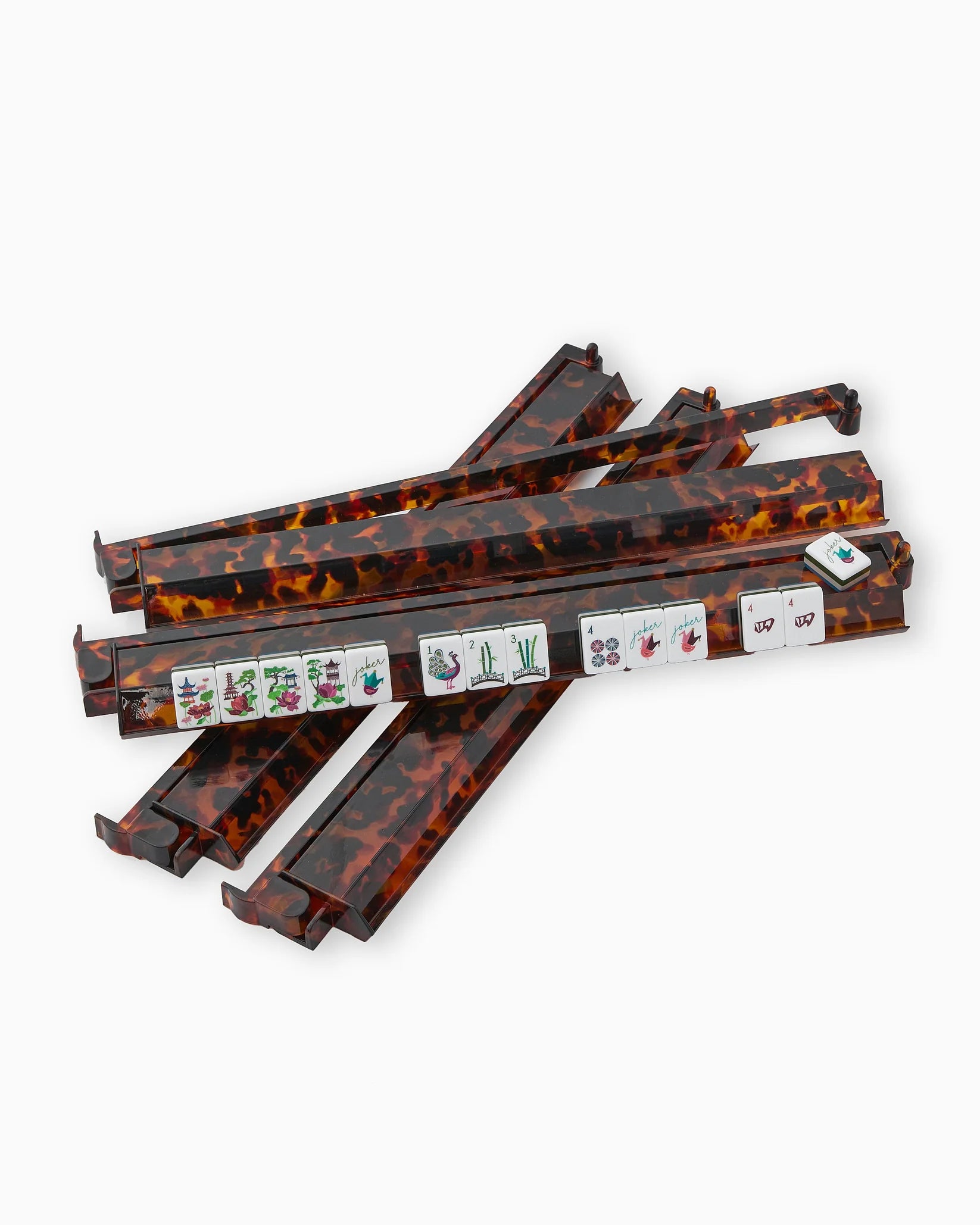 Tortoise Shell Acrylic Rack and Pusher Set