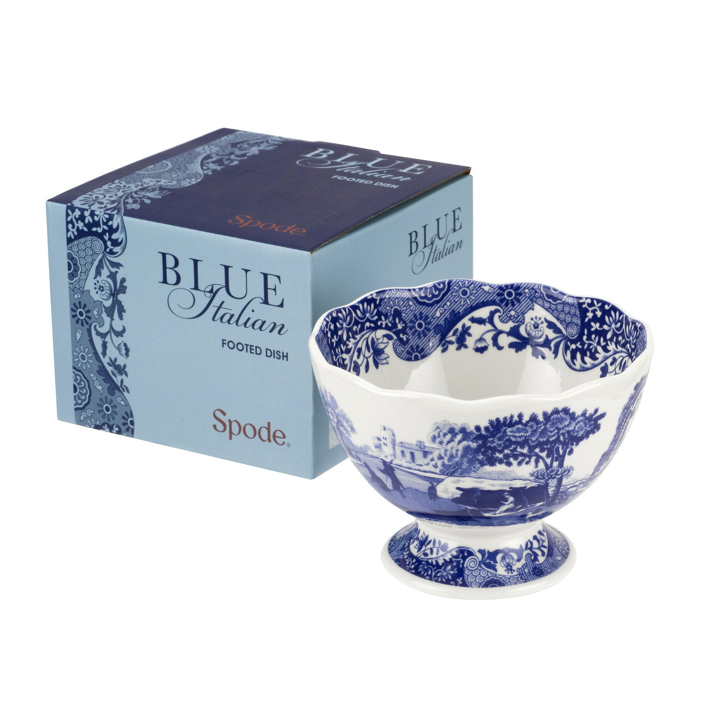 Celebrate by Lisa Lou BLUE ITALIAN FOOTED BOWL